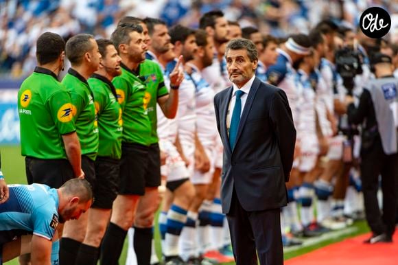 Mohed Altrad lors de la finale du Top 14 français entre Montpellier et Castres au Stade de France à Paris, le 2 juin 2018. © Pierre Perusseau/Bestimage
