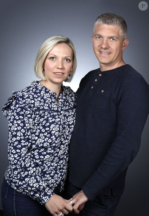 Justine et Steeve Cordule - Rendez-vous portrait avec les membres de la famille Cordule (Familles nombreuses : la vie en XXL) lors de l'enregistrement de l'émission "Chez Jordan" à Paris. © Cédric Perrin / Bestimage