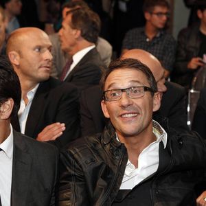 Laurent Gerra et Julien Courbet assistent à la conférence de presse RTL, nouvelle saison 2011-2012, à la station de radio RTL, à Paris, France, le 06 septembre 2011. Photo by Caroline Doutre/ABACAPRESS.COM