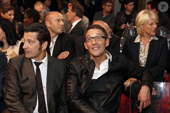 Laurent Gerra et Julien Courbet assistent à la conférence de presse RTL, nouvelle saison 2011-2012, à la station de radio RTL, à Paris, France, le 06 septembre 2011. Photo by Caroline Doutre/ABACAPRESS.COM