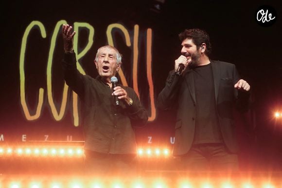Exclusif - Antoine Ciosi, Patrick Fiori - Concert "Corsu Mezu Mezu" à la Défense Arena à Paris, France. Le 28 octobre 2023. © Christophe Clovis / Bestimage