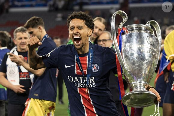Marquinhos - Le PSG remporte la Ligue Des Champions 2025, pour la première fois de son histoire, face à l'Inter Milan (5-0) à l'Allianz Arena de Munich, le 31 mai 2025.
© Cyril Moreau/Bestimage