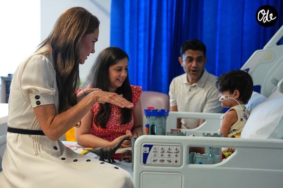 Kate Middleton, la princesse de Galles (Royaume-Uni), visite l'hôpital pour enfants Evelina London à Londres le lundi 6 juillet.
Photo prise par Alastair Grant / WPA-Pool.