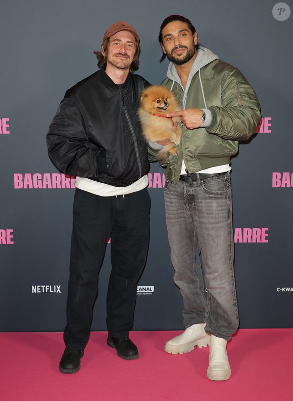 Julien Hollande et Nassim Lyes - Avant Première du film "Bagarre" au Pathé Palace à Paris le 26 mars 2026. © Coadic Guirec/Bestimage