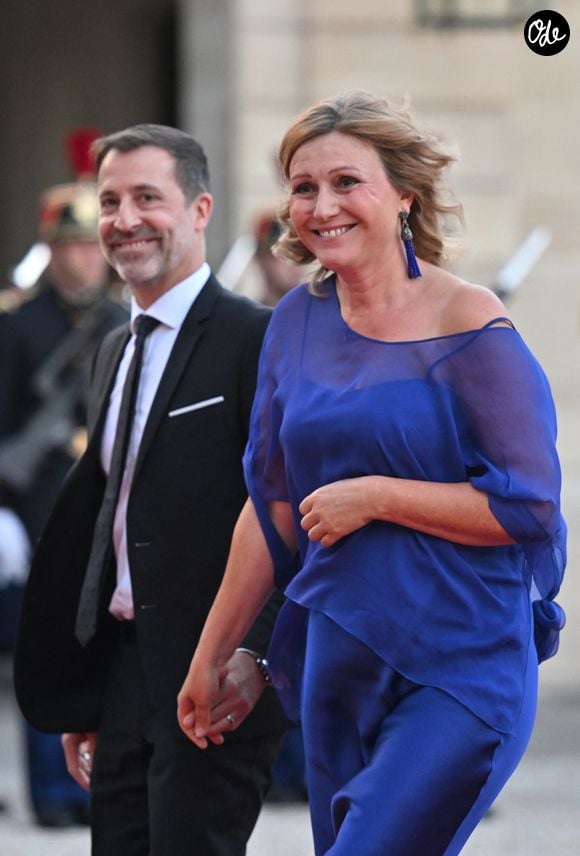 Yaël Braun-Pivet et Vianney Pivet  - Dîner d'état de l'Elysée pour le président sud-coréen Lee Jae Myung le 8 septembre 2026 © Christian Liewig/Bestimage