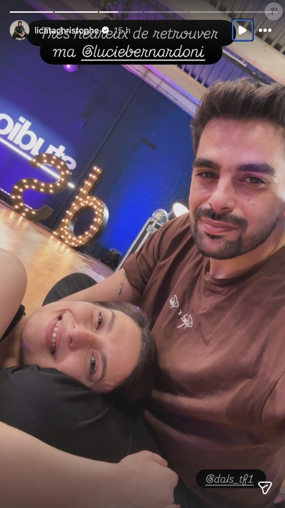 Christophe Licata, poste le samedi 4 avril 2026, une photo de son entraînement avec Lucie Bernardoni. La coach vocale est de retour après une absence remarquée au prime du vendredi 3 avril 2026.