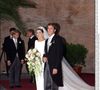Clotilde Courau s'est mariée au prince de Venise en 2003.

Le prince Emmanuel Philibert de Savoie et l'actrice française Clotilde Courau, enceinte de six mois et vêtue de Valentino, se sont mariés jeudi dans l'église Santa Maria degli Angeli à Rome le 25 septembre 2003. © ABACA.