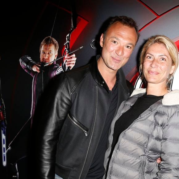 Alexandre Devoise et sa femme Anne-Laure - Vernissage de l'exposition "Marvel Avengers S.T.A.T.I.O.N." à La Défense le 3 mai 2016. © Christophe Aubert via Bestimage