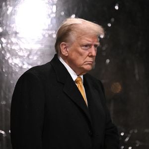 Donald Trump à la cérémonie d'ouverture de Notre-Dame Cathedral à Paris, le 7 décembre 2024. © Eliot Blondet/Pool/Bestimage