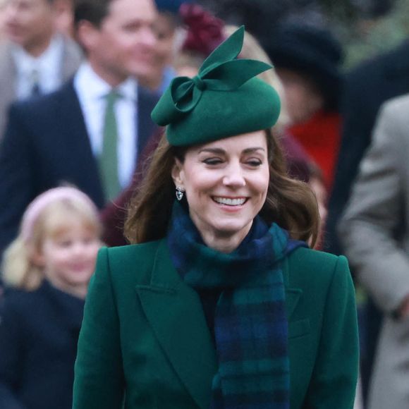 Catherine (Kate) Middleton, princesse de Galles - La famille royale britannique se rend à la messe de Noël à Sandringham le 25 décembre 2024.