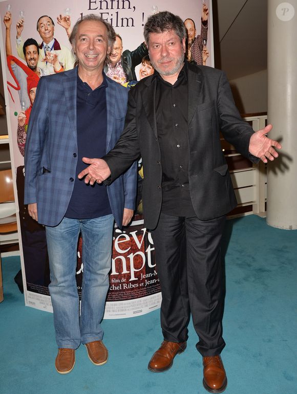 Philippe Chevallier et Régis Laspalès - Avant-première du film "Brèves de comptoir" au Théâtre du Rond-Point à Paris, le 8 septembre 2014. © VEEREN / BESTIMAGE