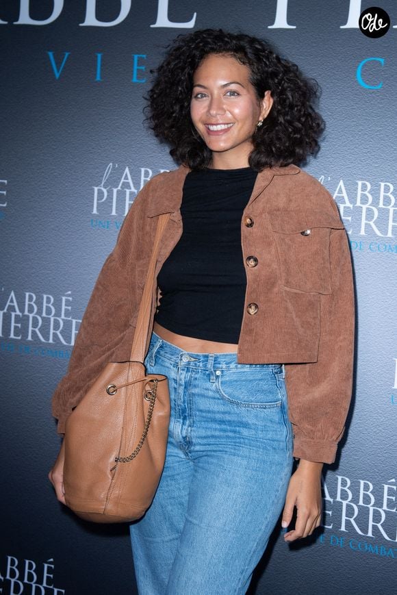 Vaimalama Chaves lors de la première du film « L'Abbé Pierre, Une vie de combats » au cinéma UGC Normandie à Paris, en France, le 10 octobre 2023. Photo : Aurore Marechal/ABACAPRESS.COM