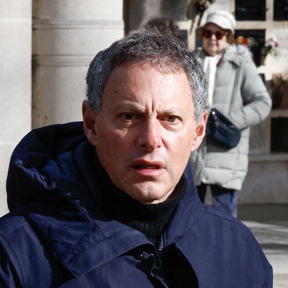 Marc-Olivier Fogiel - Obsèques d'Isabelle Mergault à la Coupole du Père-Lachaise à Paris le 30 mars 2026.