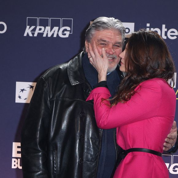 David Douillet et sa femme Vanessa Carrara aux 20e BFM Awards au Grand Palais à Paris, France, le 13 janvier 2025. Photo by Jerome Domine/ABACAPRESS.COM
