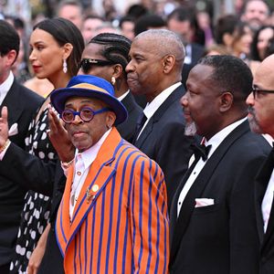 Spike Lee, Jason Michael Berman, Ilfenesh Hadera, ASAP Rocky, Denzel Washington, Wendell Pierce, Jeffrey Wright, Elijah Wright, et Alan Fox à la projection de "Highest 2 Lowest" au 78ème Festival de Cannes à Cannes, France, le 19 mai 2025. Photo : Doug Peters/PA Wire.