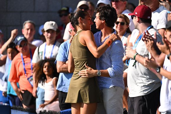 Caroline Garcia (FRA) lors de son dernier match de sa carrière à l'US Open 2025 au Billie Jean National Tennis Center à New York City, NY, USA, le 25 août 2025. Photo par Corinne Dubreuil/ABACAPRESS.COM