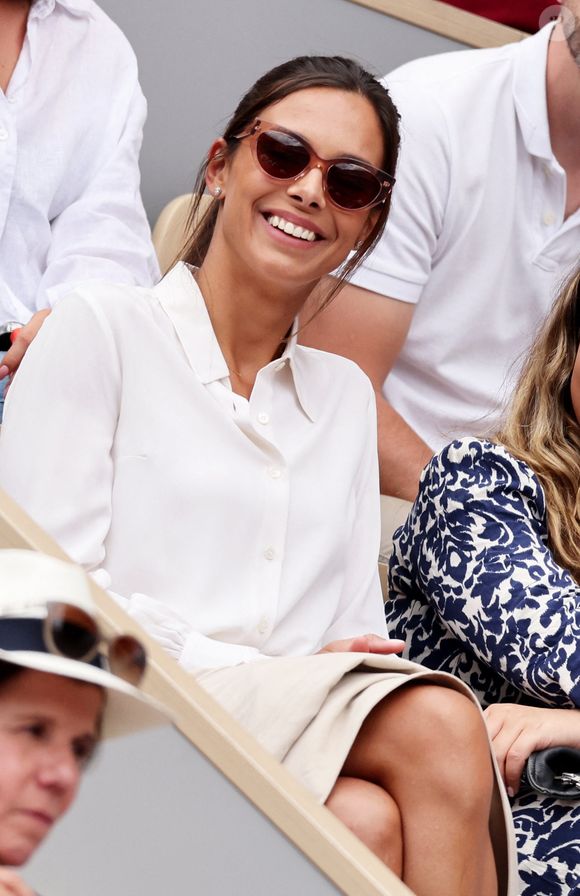 Marine Lorphelin (Miss France 2013) - Célébrités dans les tribunes des internationaux de France de Roland Garros à Paris le 31 mai 2022. © Cyril Moreau - Dominique Jacovides/Bestimage