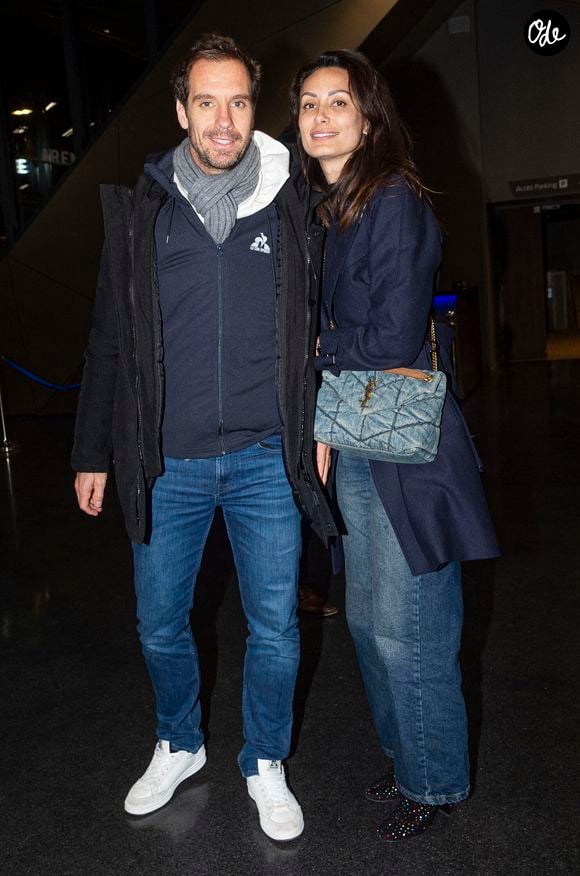 Richard Gasquet et Clementine - Célébrités assistent aux combats de MMA, Professional Fighters League Europe (PFL) à l’accord Arena de Bercy à Paris le 7 mars 2024. © Pierre Perusseau/Bestimage