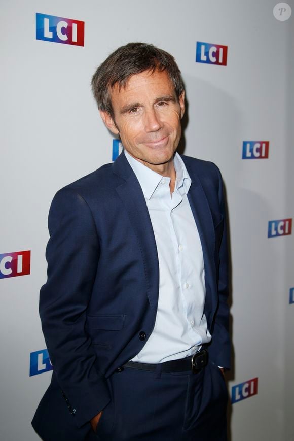 David Pujadas lors du photocall de la conférence de rentrée de la chaine LCI à Boulogne Billancourt le 30 août 2017. © Christophe Aubert via Bestimage