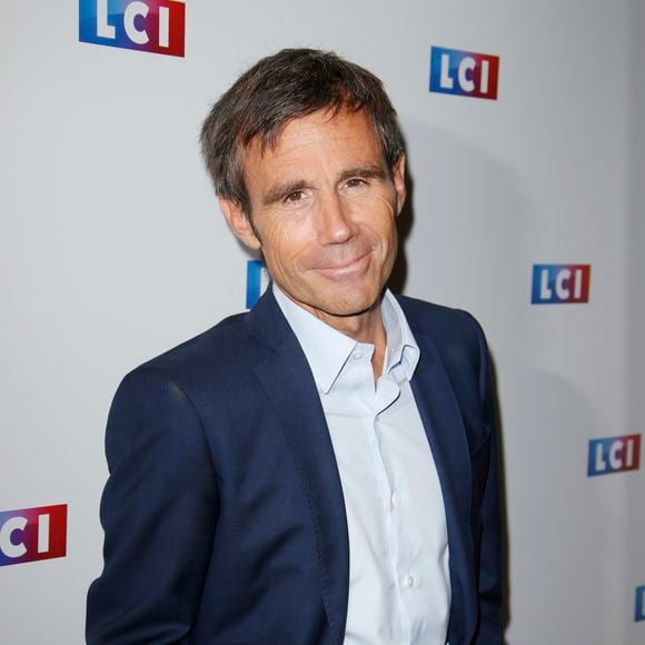 David Pujadas lors du photocall de la conférence de rentrée de la chaine LCI à Boulogne Billancourt le 30 août 2017. © Christophe Aubert via Bestimage