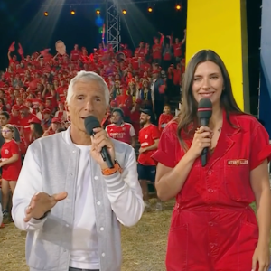 "On a fait 5 000 entrées à une moyenne de 12 euros. La recette est très très loin du montant qu’on nous demande (...) "On a bien fait attention à ne pas proposer des jeux qui sont dans Intervilles à la télé. On a fait attention à tout pour éviter tout problème avec Nagui". 

Images de l'émission "Intervilles" diffusée sur France 2