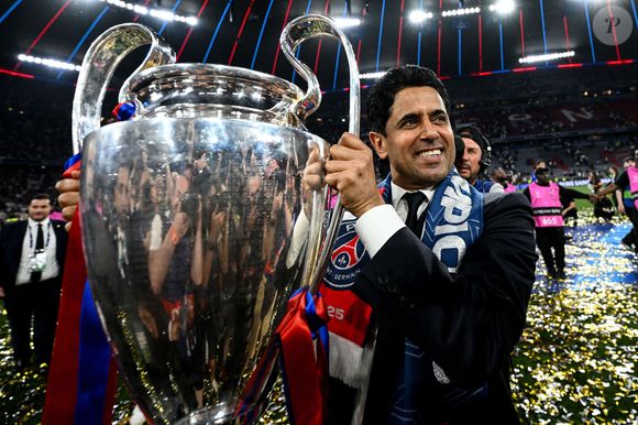 Nasser Ghanim Tubir Al Khelaifi - Le PSG remporte la Ligue Des Champions 2025, pour la première fois de son histoire, face à l'Inter Milan (5-0) à l'Allianz Arena de Munich, le 31 mai 2025. © Image Sport/PsnewZ/Bestimage