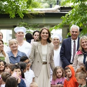 Catherine (Kate) Middleton, princesse de Galles, visite l'école maternelle Salvador Allende à Reggio Emilia (Italie), lors de son voyage consacré à la petite enfance, le 14 mai 2026.
© GOFF / Bestimage
