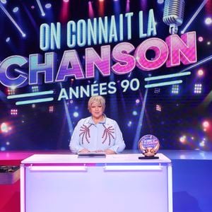 Exclusif - Laurence Boccolini, lors de l'enregistrement de l'émission On Connait La Chanson Années 90, présentée par L.Boccolini et diffusée le 19 mai 2026 sur W9, à Paris, France, le 8 avril 2026. © Jack Tribeca/Bestimage