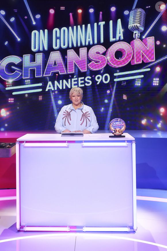 Exclusif - Laurence Boccolini, lors de l'enregistrement de l'émission On Connait La Chanson Années 90, présentée par L.Boccolini et diffusée le 19 mai 2026 sur W9, à Paris, France, le 8 avril 2026. © Jack Tribeca/Bestimage
