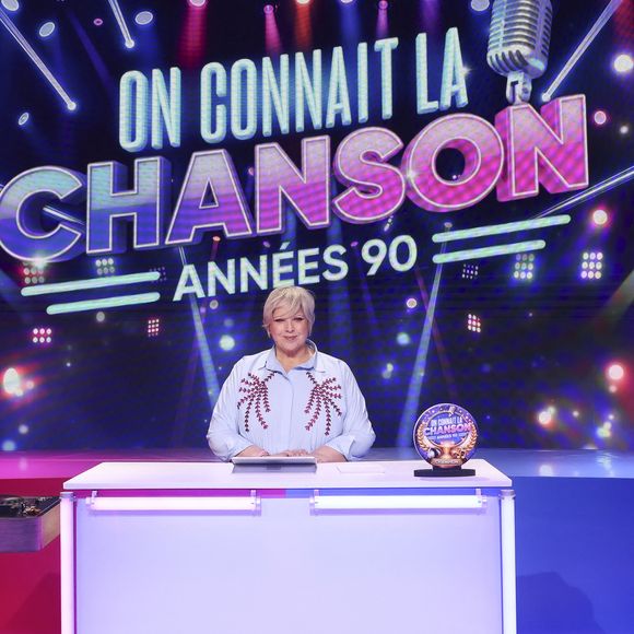 Exclusif - Laurence Boccolini, lors de l'enregistrement de l'émission On Connait La Chanson Années 90, présentée par L.Boccolini et diffusée le 19 mai 2026 sur W9, à Paris, France, le 8 avril 2026. © Jack Tribeca/Bestimage