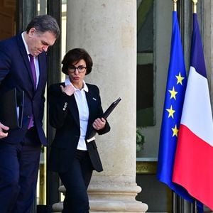 Philippe Tabarot, Ministre des Transports, Rachida Dati, Ministre de la Culture à la sortie du Conseil des ministres au palais de l'Elysée à Paris, le 25 février 2026.
© Christian iewig / Bestimage