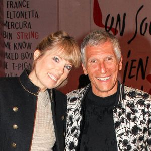 Nagui et sa femme Mélanie Page lors du vernissage de l'exposition consacrée à l'oeuvre et l'imaginaire de Christian Louboutin "l'Exhibitionniste' (L'Exibition[niste]) au Palais de la Porte Dorée, à Paris, France. © Philippe Baldini/Bestimage