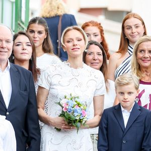 Albert et Charlene de Monaco, le prince Jacques (marquis des Baux) et la princesse Gabriella (comtesse de Carladès) lors du pique-nique U Cavagnetu au parc Princesse Antoinette à Monaco le 6 septembre 2025. © Claudia Albuquerque/Bestimage