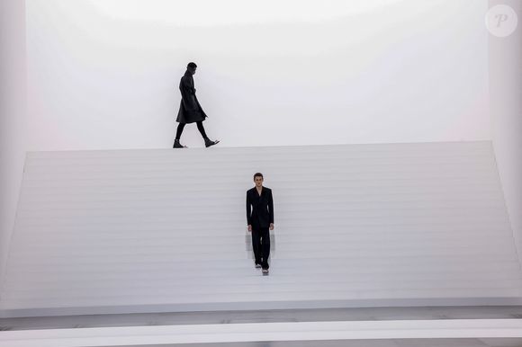 Défilé Dior Homme à l'École-Militaire lors de la semaine de la mode masculine automne/hiver 2025-2026 à Paris, France, le 24 janvier 2025.