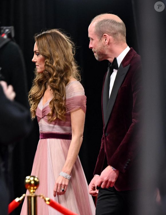 Le prince William, duc de Cambridge, et Catherine (Kate) Middleton, duchesse de Cambridge, au photocall des BAFTA (British Academy Film Awards) 2026 au Royal Festival Hall de Waterloo à Londres, Royaume Uni, le 22 février 2026. © Zak Hussein/Backgrid/Bestimage