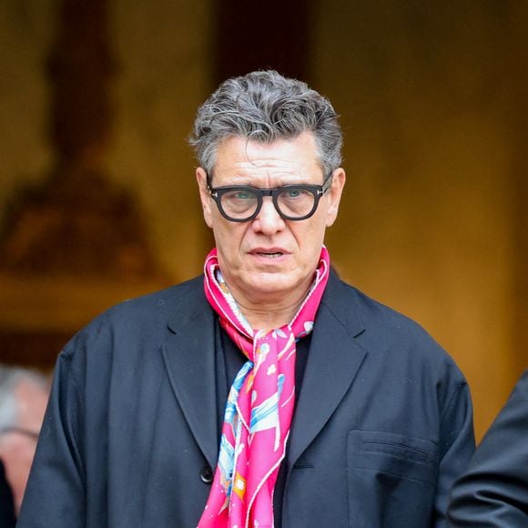 Marc Lavoine - Sorties des obsèques du prince Jean-Stanislas Poniatowski en l'Eglise polonaise à Paris, France, le 29 avril 2024. © Jacovides-Moreau/Bestimage