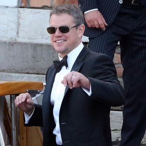 Mais également l'acteur Matt Damon, smoking de rigueur pour l'évènement... Un mariage aussi chic que romantique !  

Matt Damon au mariage de George Clooney et Amal Alamuddin à Venise, le 27 septembre 2014. Crédit Fameflynet / Bestimage
