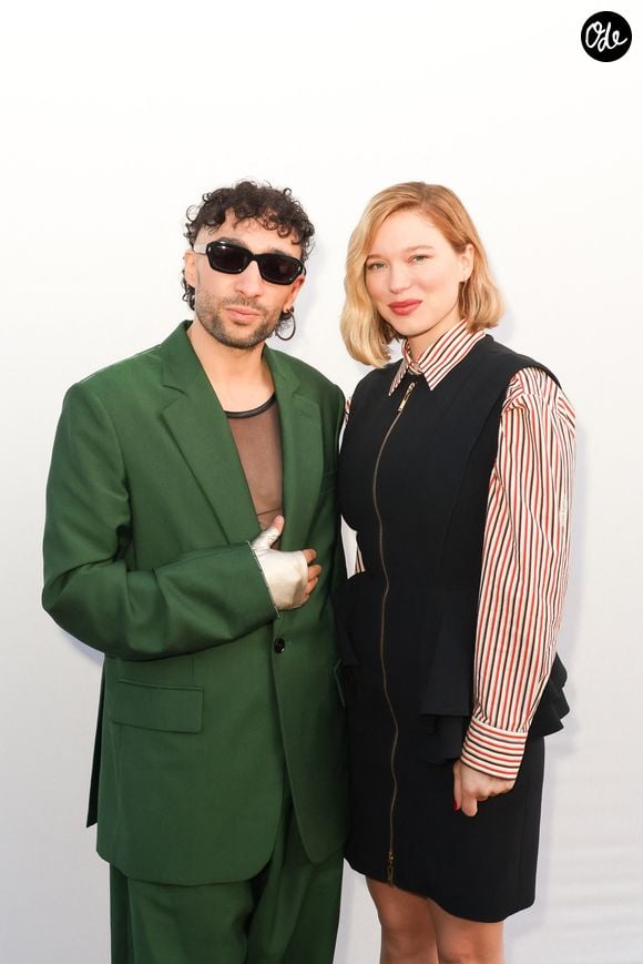Exclusif - Sofiane Pamart, Lea Seydoux posent en backstage de l'émission "C à vous" lors du 79ème Festival International du Film de Cannes le 19 mai 2026. © Jack Tribeca / Bestimage