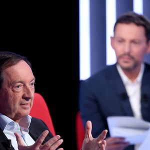 Exclusif - Enregistrement de l'émission "Le Divan" présentée par Marc-Olivier Fogiel avec Michel-Edouard Leclerc en invité, qui sera diffusée le 7 juin sur France 3. Le 25 mars 2016 © Dominique Jacovides / Bestimage