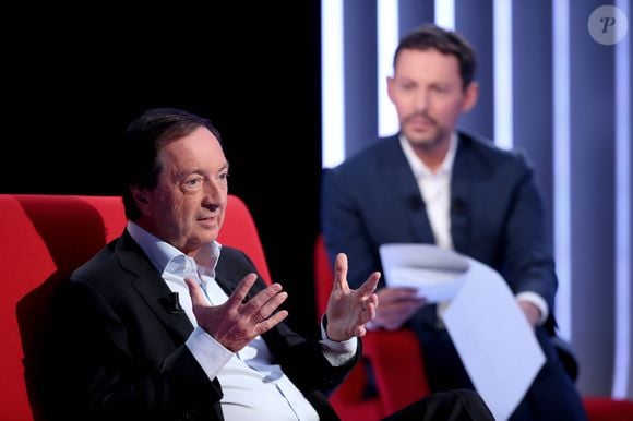 Exclusif - Enregistrement de l'émission "Le Divan" présentée par Marc-Olivier Fogiel avec Michel-Edouard Leclerc en invité, qui sera diffusée le 7 juin sur France 3. Le 25 mars 2016 © Dominique Jacovides / Bestimage