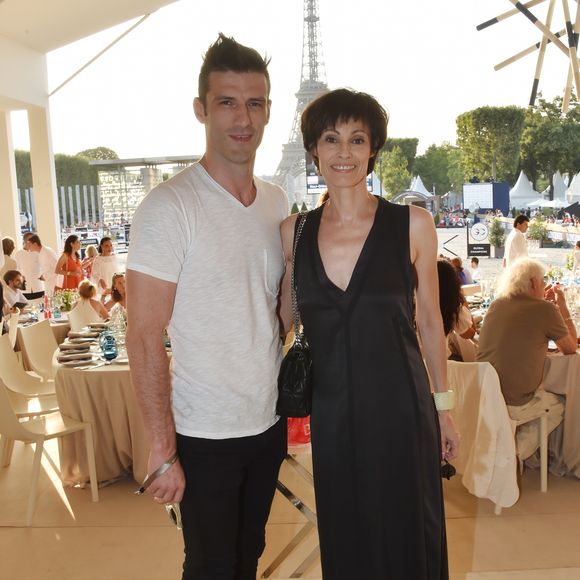 Exclusif - Marie-Claude Pietragalla et son mari Julien Derouault - People lors du Longines Paris Eiffel Jumping au Champ de Mars à Paris le 7 juillet 2018. © Perusseau/Veeren/Bestimage