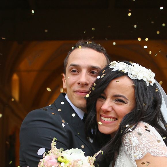 Mariage religieux en l'église de Villanova d' Alizée et Grégoire Lyonnet - Villanova le 18 juin 2016. © Olivier Huitel - Olivier Sanchez / Bestimage - Crystal