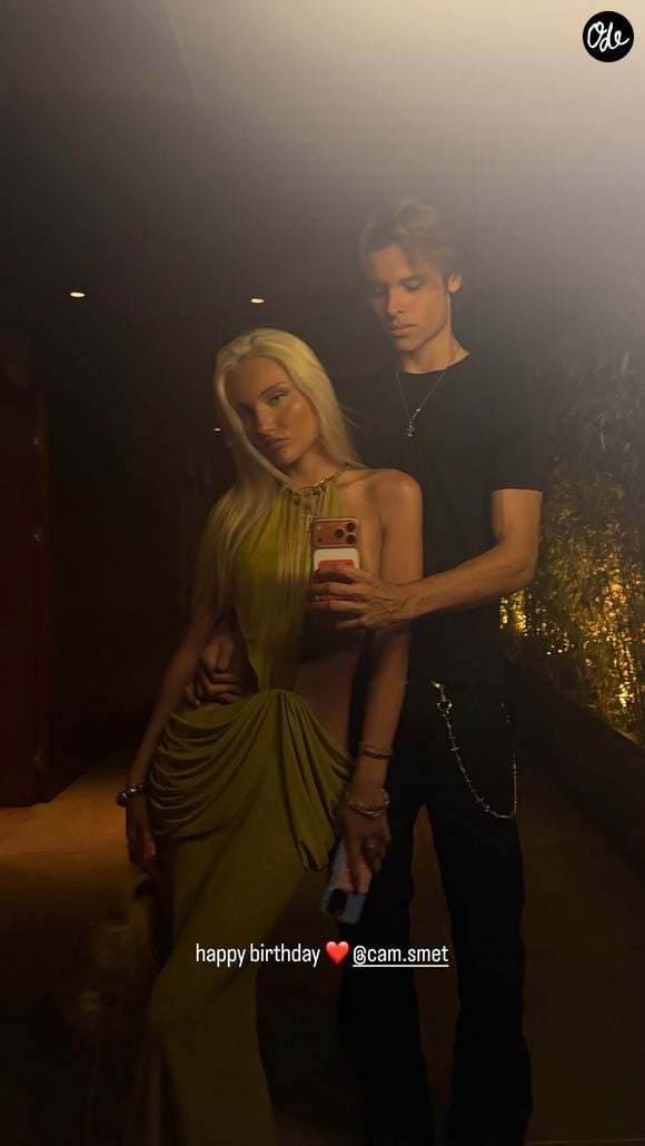 Story Instagram à l'occasion de l'anniversaire de Cameron Smet.