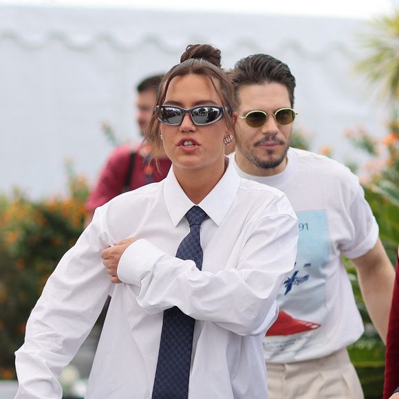 Adèle Exarchopoulos et François Civil - Photocall du film "L'Amour Ouf" (Beating Hearts / Compétition) lors du 77ème Festival International du Film de Cannes (14 - 25 mai 2024), le 24 mai 2024. 
© Jacovides / Moreau / Bestimage