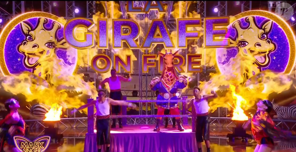 La Girafe lors du lancement de "Mask Singer 2025", le 2 mai, sur TF1