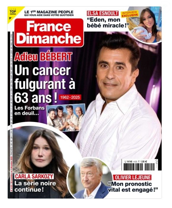 Couverture du journal France Dimanche, paru ce vendredi 28 novembre, dans lequel est interviewé Michel Papain