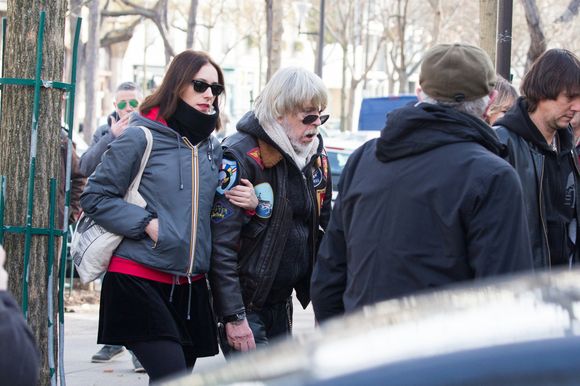 Lolita Séchan et Renaud Séchan lors des obsèques de Thierry Séchan au cimetière Montparnasse le 16 janvier 2019 à Paris, France. Photo Nasser Berzane/Abaca