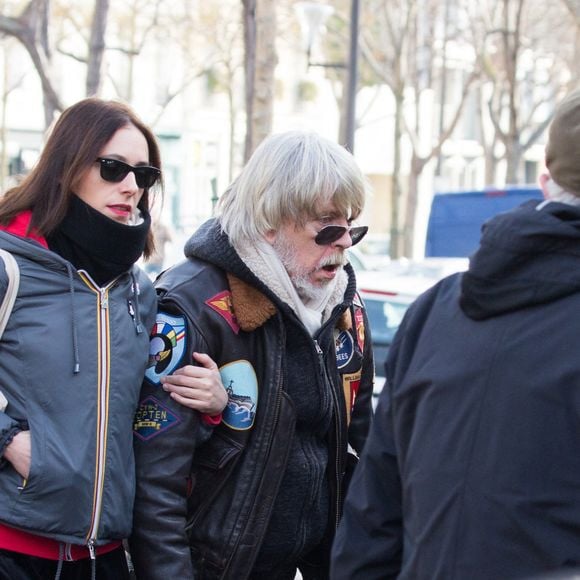 Lolita Séchan et Renaud Séchan lors des obsèques de Thierry Séchan au cimetière Montparnasse le 16 janvier 2019 à Paris, France. Photo Nasser Berzane/Abaca