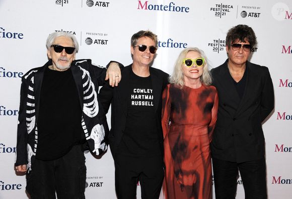 Chris Stein, Rob Roth, Deborah Harry (Debbie Harry) et Clem Burke lors de la projection du film "Storytellers : Blondie" au Festival de Tribeca à New York. Le 15 juin 2021 Action Press / Bestimage