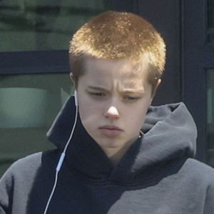 Los Feliz, CA  - EXCLUSIVE  - Shiloh Jolie-Pitt, Angelina Jolie and Brad Pitt's child, was photographed running errands. Shiloh wears black clothing, short hair, headphones, Nike sneakers, and carries a bag.



Pictured: Shiloh Jolie Pitt